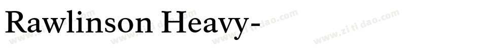 Rawlinson Heavy字体转换